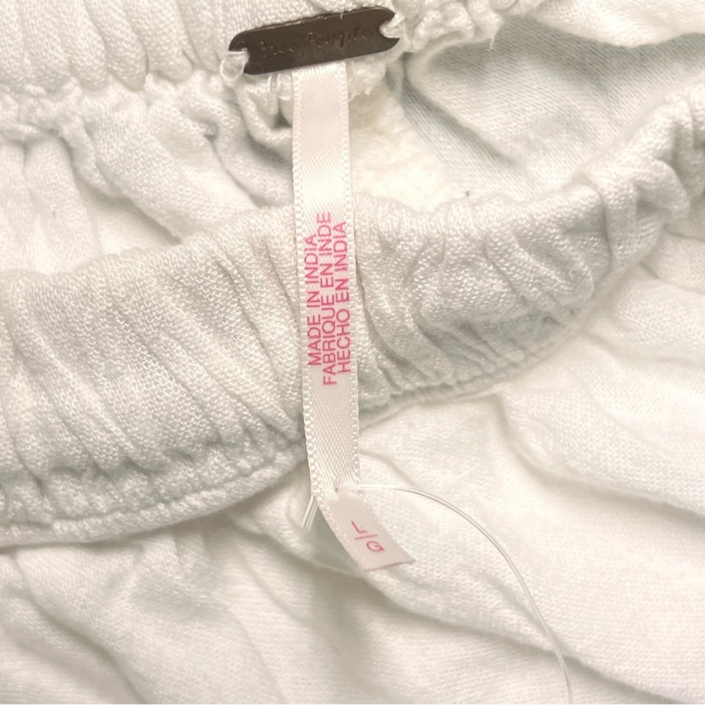 Free People Quinn White Linen Blend Harem Pants Womens Size Large - Picture 7 of 8